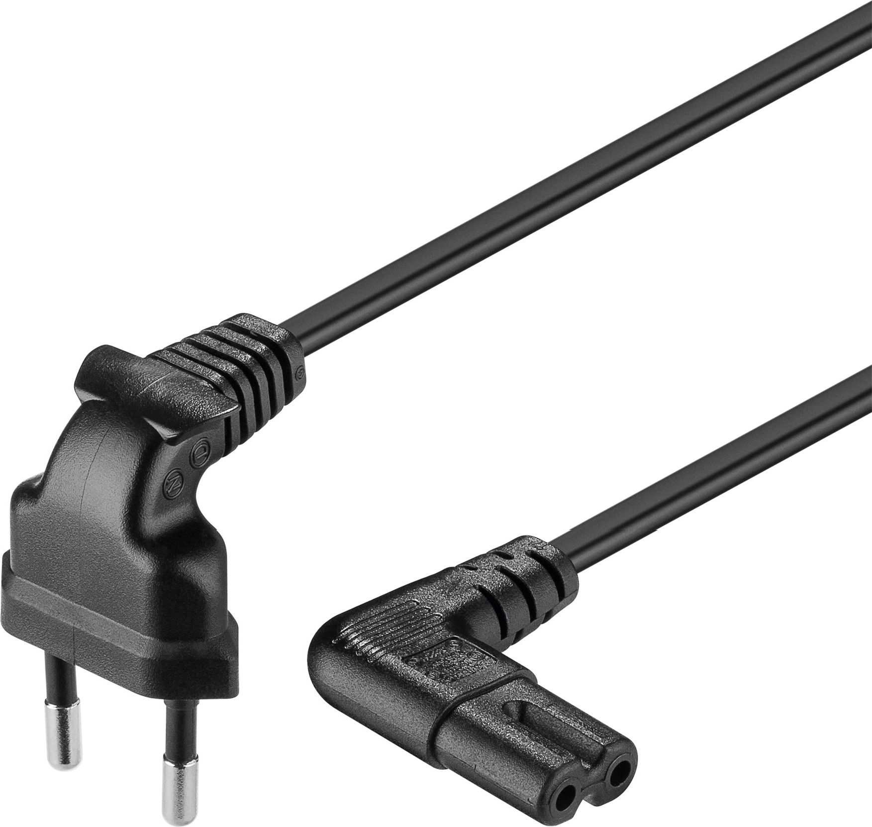 Kabel zasilajacy Goobay Kabel zasilajacy katowy EURO radiowy CEE 7/16 - IEC 320 C7 0,5m (56588) 56588 (4040849565885) kabelis datoram