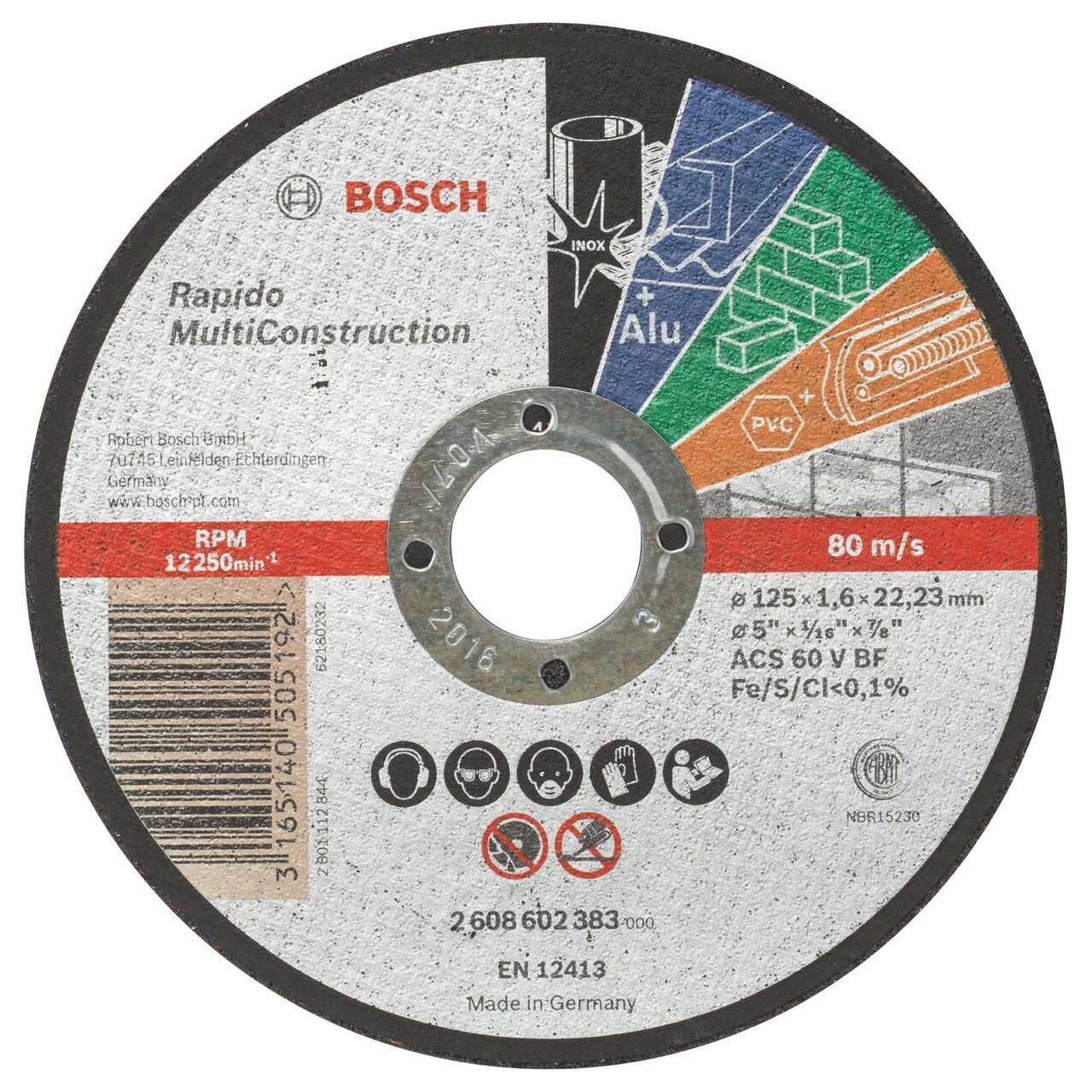 Bosch Cutting disc MultiConstruction125mm  