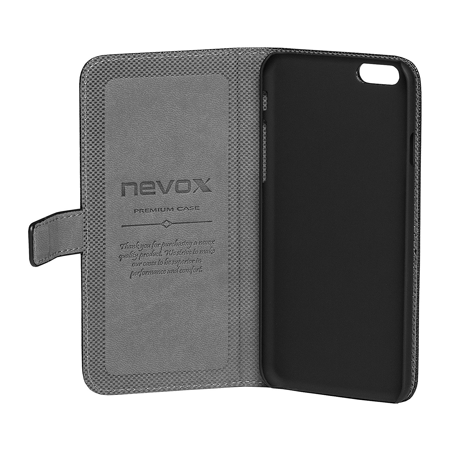 Nevox 1270 Folio Black mobile phone case - Protective case - 1386022 aksesuārs mobilajiem telefoniem