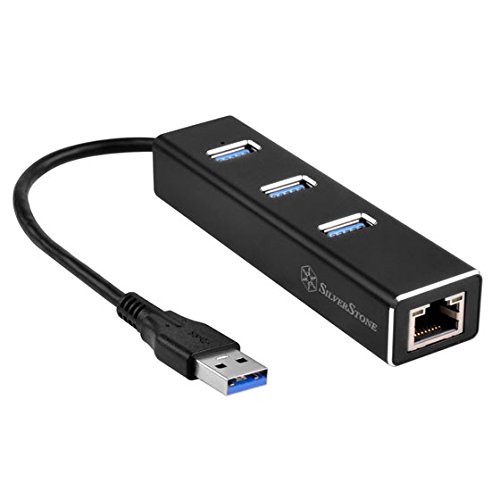 Silverstone SST-EP04 3-Port USB 3.0 Hub mit Gigabit Ethernet - s datortīklu aksesuārs