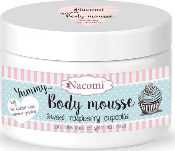 Nacomi Body Mousse Malinowa Babeczka 180ml 5902539703061 kosmētika ķermenim