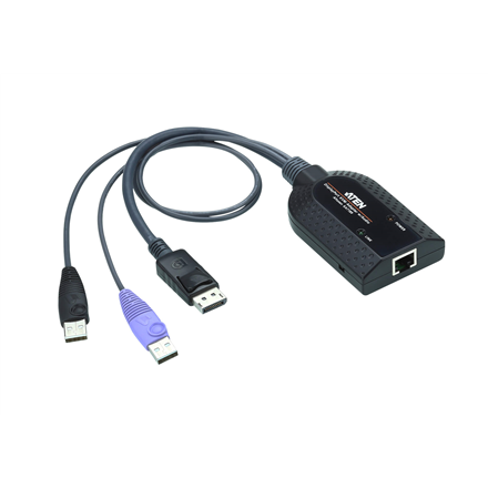 Aten USB DisplayPort Virtual Media KVM Adapter Cable (Support Smart Card Reader and Audio De-Embedder) KVM komutators
