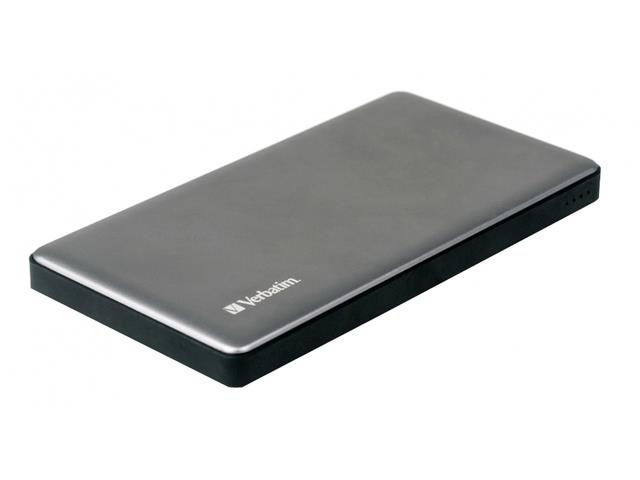 Verbatim Powerbank 10000mAh silver metal QC3 + USB-c Powerbank, mobilā uzlādes iekārta