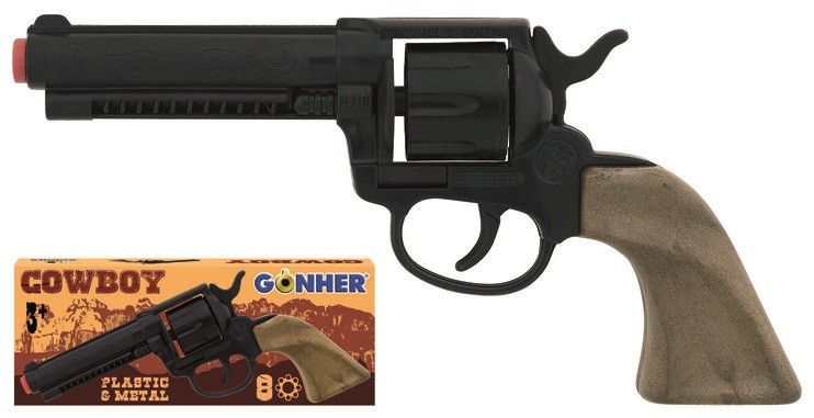 Pulio Cowboy plastic revolver GONHER Rotaļu ieroči