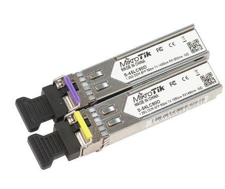 MikroTik  Pair of imodules for 80km links, includes one S-45LC80D and one S-54LC80D 2000001099384 tīkla iekārta