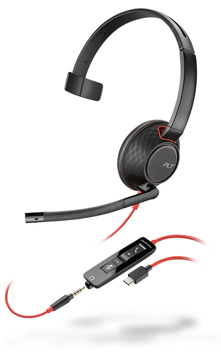 Poly Blackwire 5200 Series C5210 Mono Headset On-Ear (USB-A,3,5 mm Stecker, kabelgebunden) austiņas