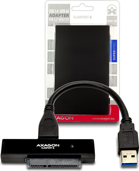 Axagon USB3.0 for SATA 6G,  HDD Adapter (ADSA-1S6) cietā diska korpuss