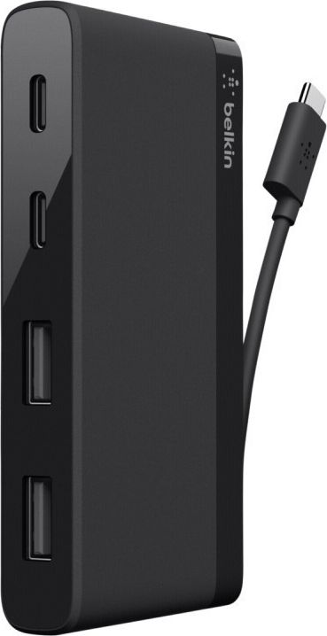 HUB USB Belkin Travel Hub 4x USB-C Melns (F4U090BTLBK) USB centrmezgli