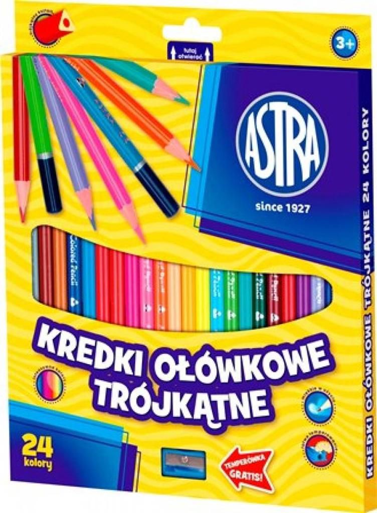Astra Kredki olowkowe trojkatne 24 kolory - WIKR-058993