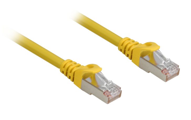 Sharkoon network cable RJ45 CAT.6a SFTP LSOH yellow 5,0m - HalogenFree kabelis, vads