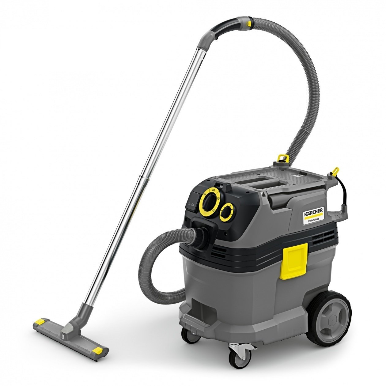 Karcher Professional industrial Vacuum cleaner NT 30/1 Tact Te L Bagged, Wet suction, Power 1380 W, Dust capacity 30 L, Grey Putekļu sūcējs