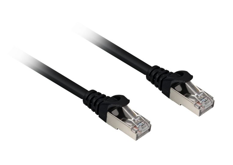 Sharkoon network cable RJ45 CAT.6a SFTP LSOH black 0,5m - HalogenFree kabelis, vads