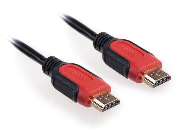 Equip cable HDMI-HDMI 3M V1.4 GOLD, black kabelis video, audio