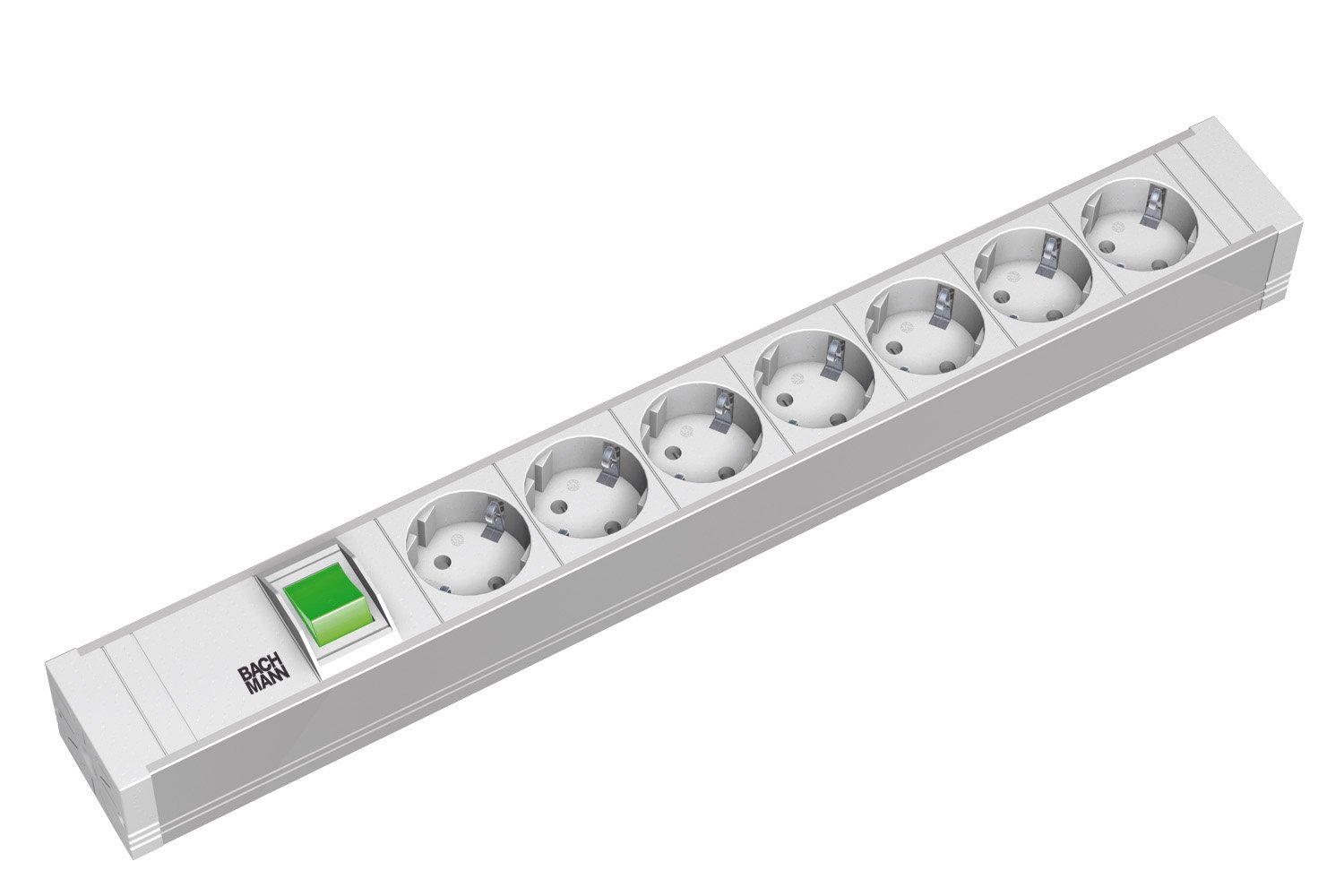 Bachmann 19 inches PVC 7x way 1x switch Strom UPS aksesuāri