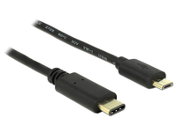 DeLOCK 2m, USB2.0-C/USB2.0 Micro-B 2m USB C Micro-USB B black USB Kabel (89... Rūteris
