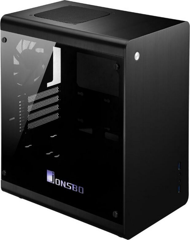 Jonsbo RM3 Micro-ATX Gehause, Tempered Glass - schwarz Datora korpuss