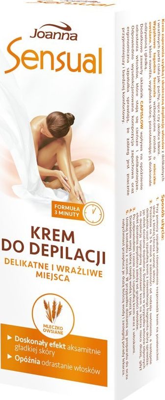 Joanna Sensual krem do depilacji miejsc wrazliwych z mleczkiem owsianym 100g 528057 (5901018019341) kosmētika ķermenim