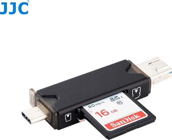 Czytnik JJC SB5823 USB 3.0/USB-C/microUSB (CR-UTC3) SB5823 (6950291502995) karšu lasītājs