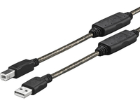 VivoLink PROUSBAB10 USB 2.0 Cable A - B M - M 10 M Built - in amplifer kabelis, vads