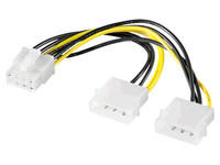 MicroConnect  Internal Power supply cable 2x 5,25 plug - PCI expres 8pin kabelis, vads