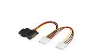 MicroConnect PI17146 SATA Power 15+7pin-4+7pin 150mm+340mm kabelis datoram
