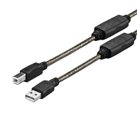 VivoLink  USB 2.0 Cable A - B M - M 20 M Built - in amplifer kabelis, vads