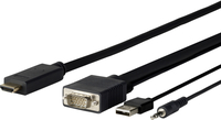 VivoLink  Pro VGA + Audio to HDMI 5M PC resolution 19201080P kabelis, vads