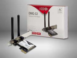 Inter-Tech Wi-Fi 5 PCIe Adapter DMG-32 2dBi Antenne  650Mbps