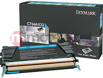 Lexmark Original Toner cyan 6.000 pages (C734A1CG) far C734dn/n/dw/dtn, C736dn/dtn/n, X734de, X736de, X738/de/dte toneris