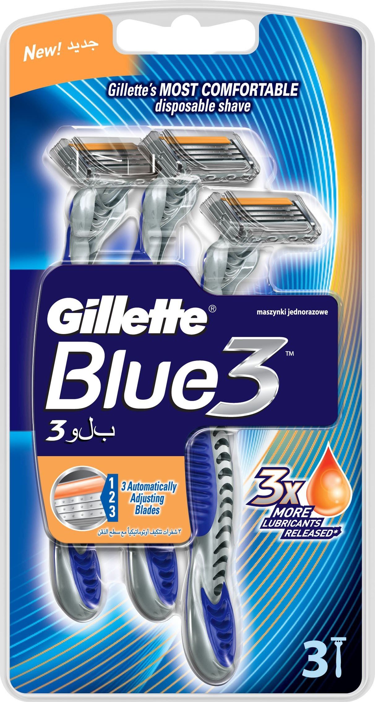 Gillette Maszynka do golenia Blue3 3 szt. 419946 (7702018489619) vīriešu skuvekļu piederumi