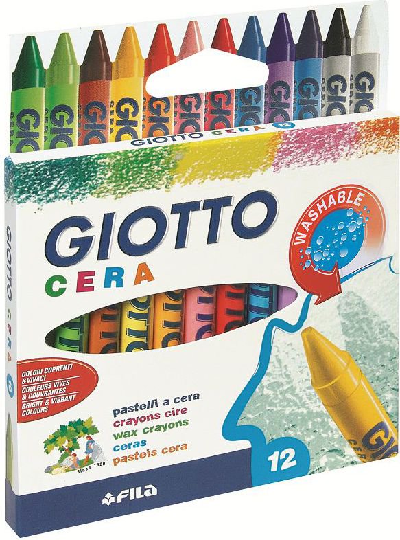 Giotto Kredki woskowe Cera 12 kolorAlw WIKR-075268 (8000825059001)