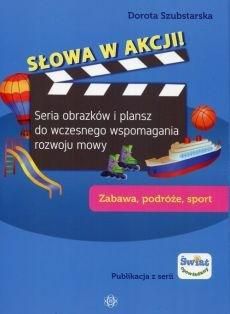 Slowa w akcji! Zabawa podroze sport 264226 (9788380800250) galda spēle