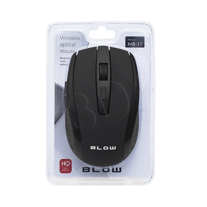 Mouse optyczna bezprzew.BLOW MB-11 Melns Datora pele