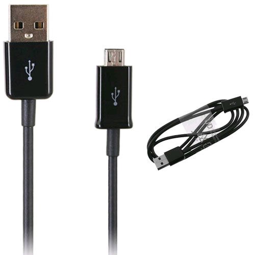 Samsung ECB-DU5ABE S6 Edge / Universāls Micro USB Datu un Uzlādes Kabelis Melns (OEM) USB kabelis