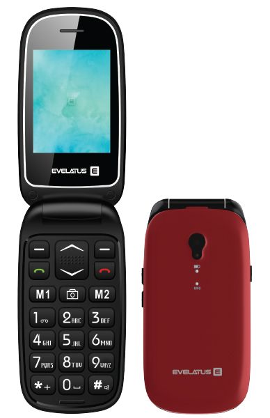 Evelatus Wave Dual Sim Red (LAT, RUS, ENG) Mobilais Telefons