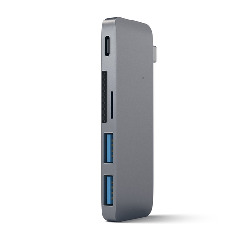 Satechi Type-C USB Passthrough Hub Space Gray USB centrmezgli