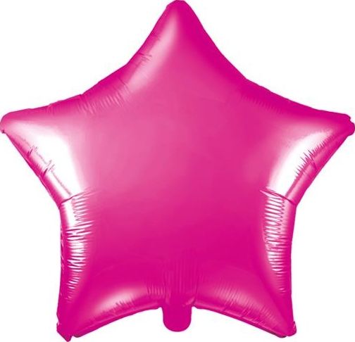Party Deco Balon foliowy Gwiazdka, ciemny rozowy, 48cm uniwersalny PARX1365 (5902230780255)