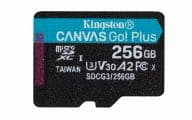 KINGSTON 256GB microSDXC Canvas Go Plus atmiņas karte