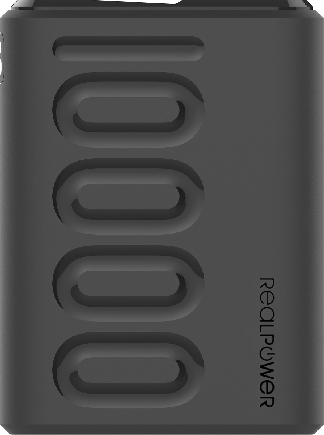 Powerbank RealPower PB-10000 PD black Powerbank, mobilā uzlādes iekārta
