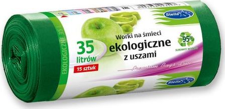 Stella Pack Worki na smieci ekologiczne 35l 15 sztuk na rolce PP0047 (5903936004157) atkritumu tvertne