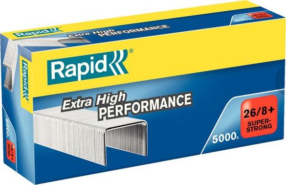 Staples RAPID Zszywki 26/8, opakowanie 5000 sztuk RAP140 (7313468622008) biroja tehnikas aksesuāri