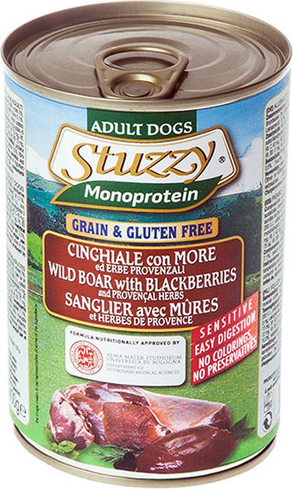 Stuzzy STUZZY PIES MONOPROTEIN DZIK PUSZKA 400G 77514 (8005852180070) barība suņiem