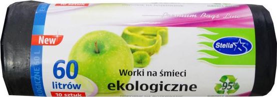 Stella Pack Worki na smieci ekologiczne 60l 10 sztuk na rolce PP0048 (5903936004164) atkritumu tvertne