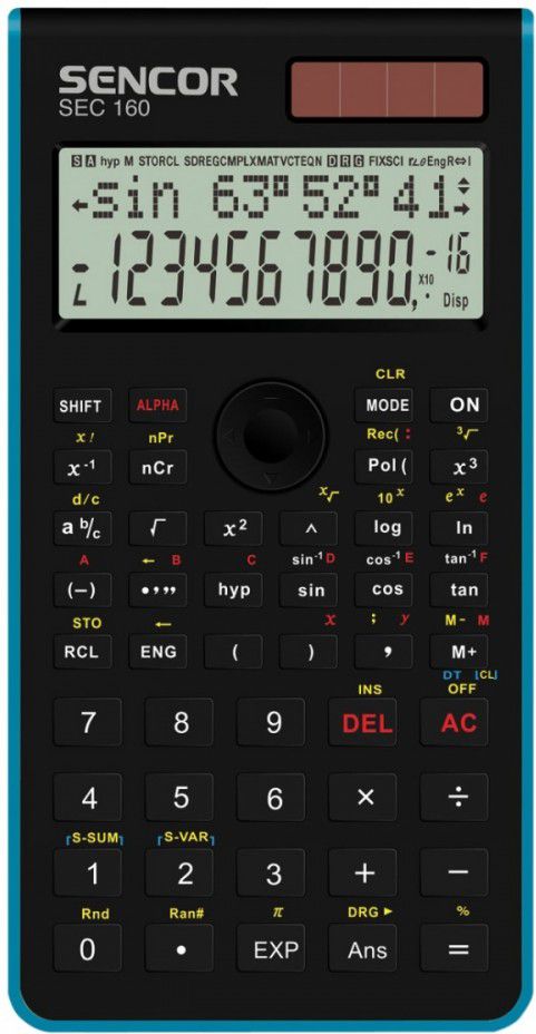 Cslculator SEC 160 BU    School, 12+10 digitālCD kalkulators