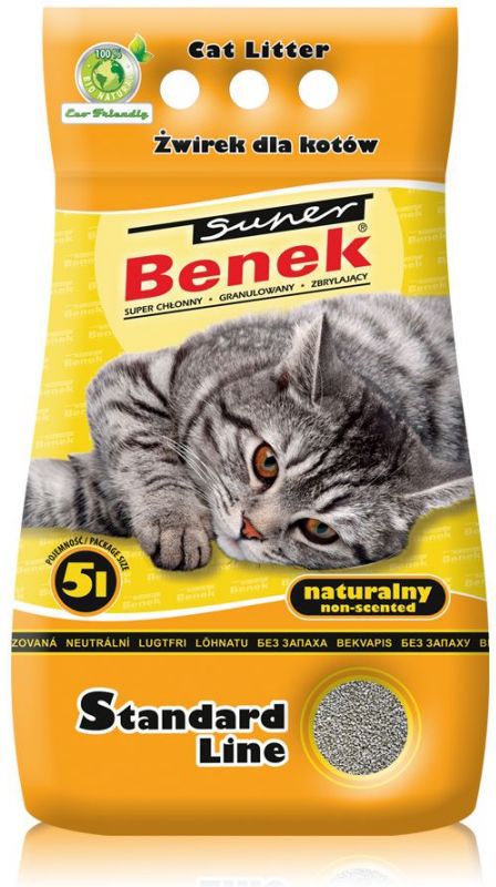 Super Benek Standard Naturalny 5 l piederumi kaķiem