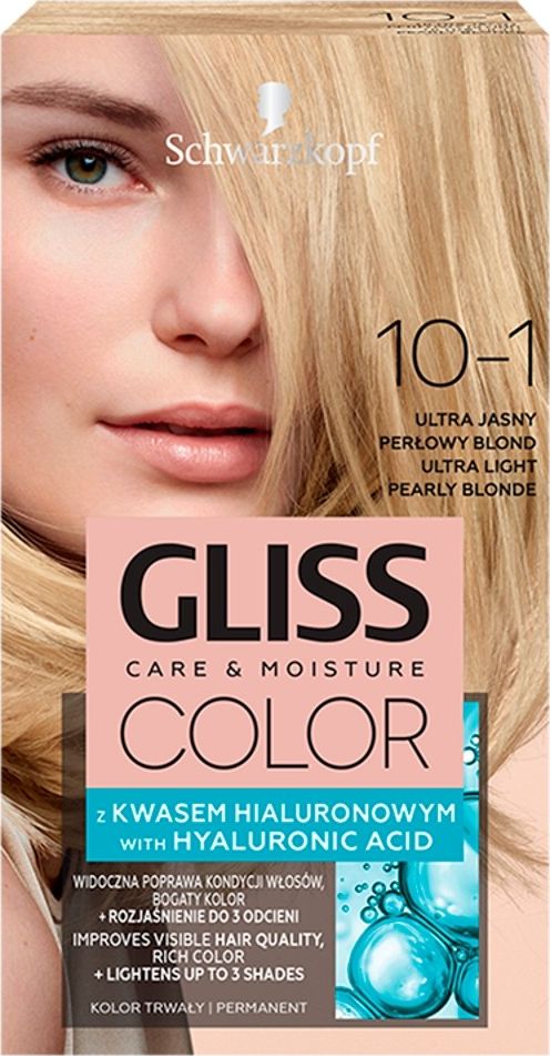 Schwarzkopf Gliss Color nr 10-1 ultra jasny popielaty blond 682223 (9000101262223)