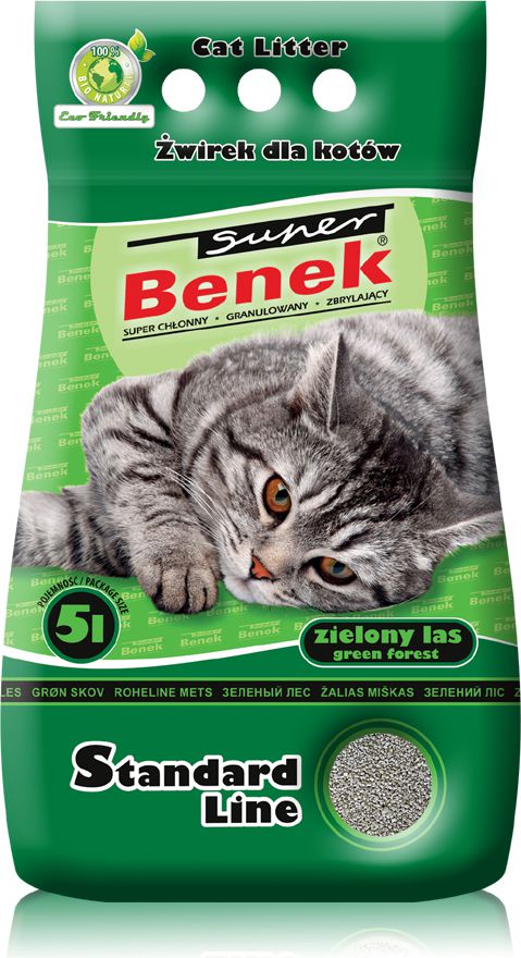 Zwirek dla kota Super Benek Standard Zielony las 5 l 5905397010029 (5905397010029) piederumi kaķiem
