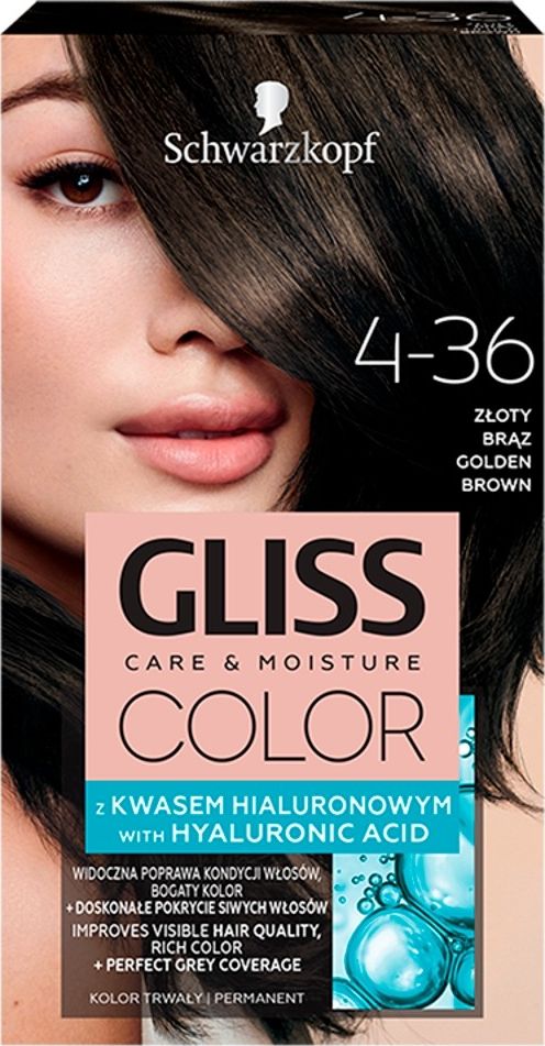 Schwarzkopf Gliss Color nr 4-36 zloty braz 681240 (9000101261240)