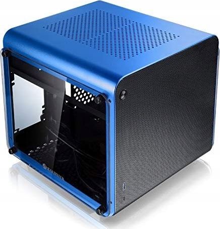 Raijintek METIS EVO TG Mini-ITX Gehause, Tempered Glass - blau Datora korpuss