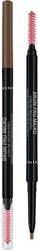 Rimmel  RIMMEL_Brow Pro Micro wysywana kredka do brwi 02 Soft Brown 0,09g 3614228396714 (3614228396714) ēnas